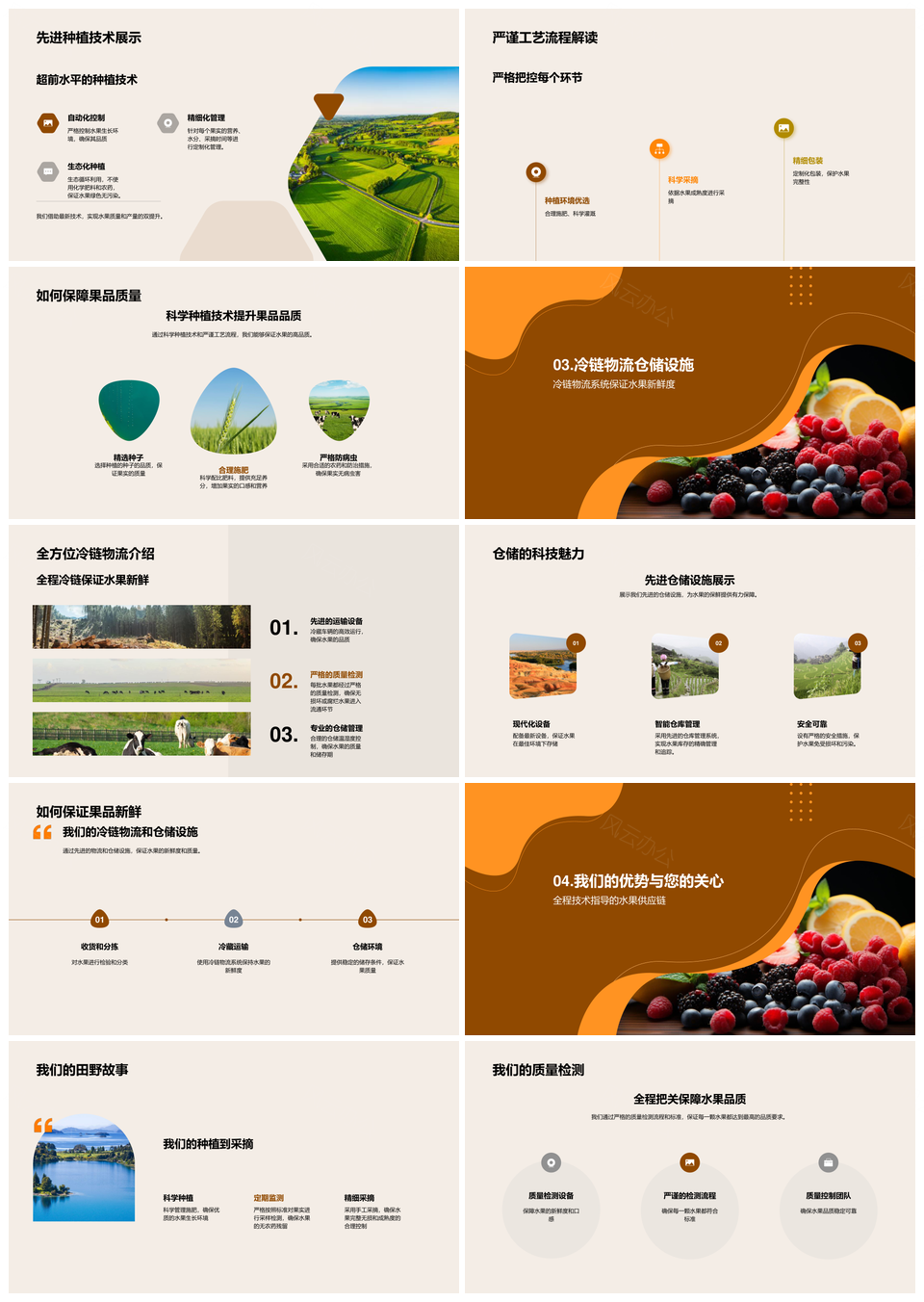 优质水果种植冷链物流全程质量保障PPT模板