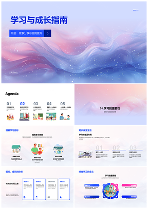 学习成长班会故事分享自我提升指南PPT模板