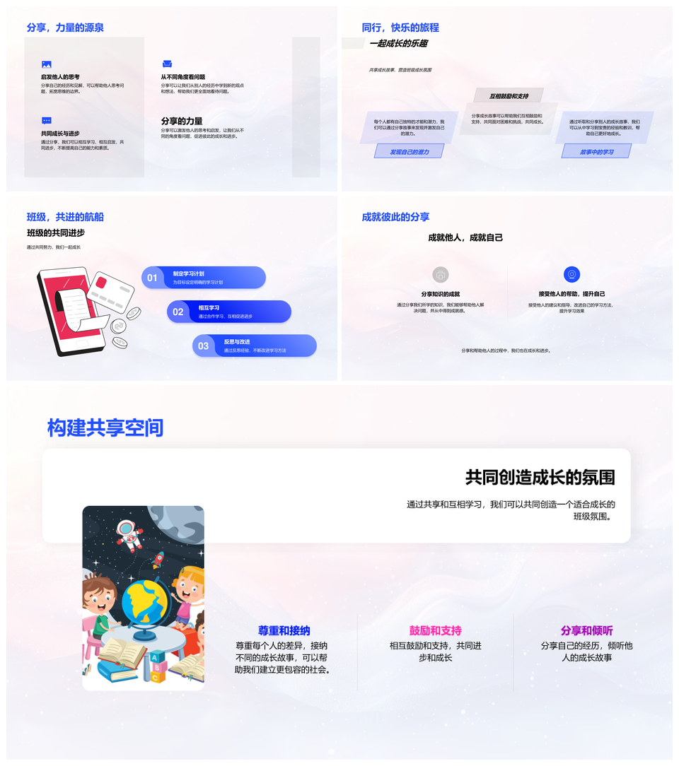 学习成长班会故事分享自我提升指南PPT模板