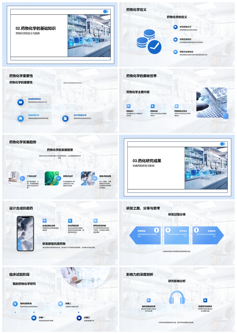 抗癌药物化学实验室研究与临床进展PPT模板