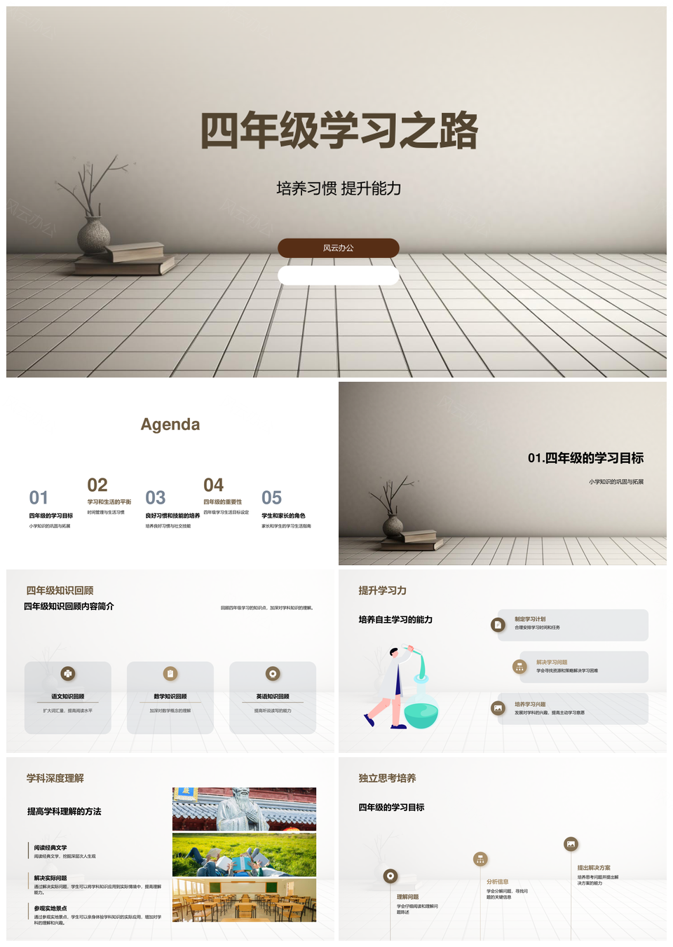 四年级习惯能力学科启思协作乐学PPT模板