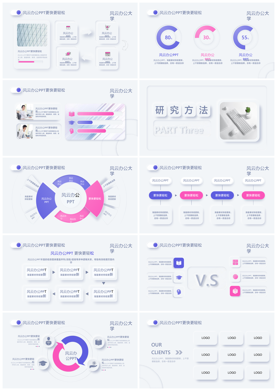 新拟态论文答辩简洁展示通用模板