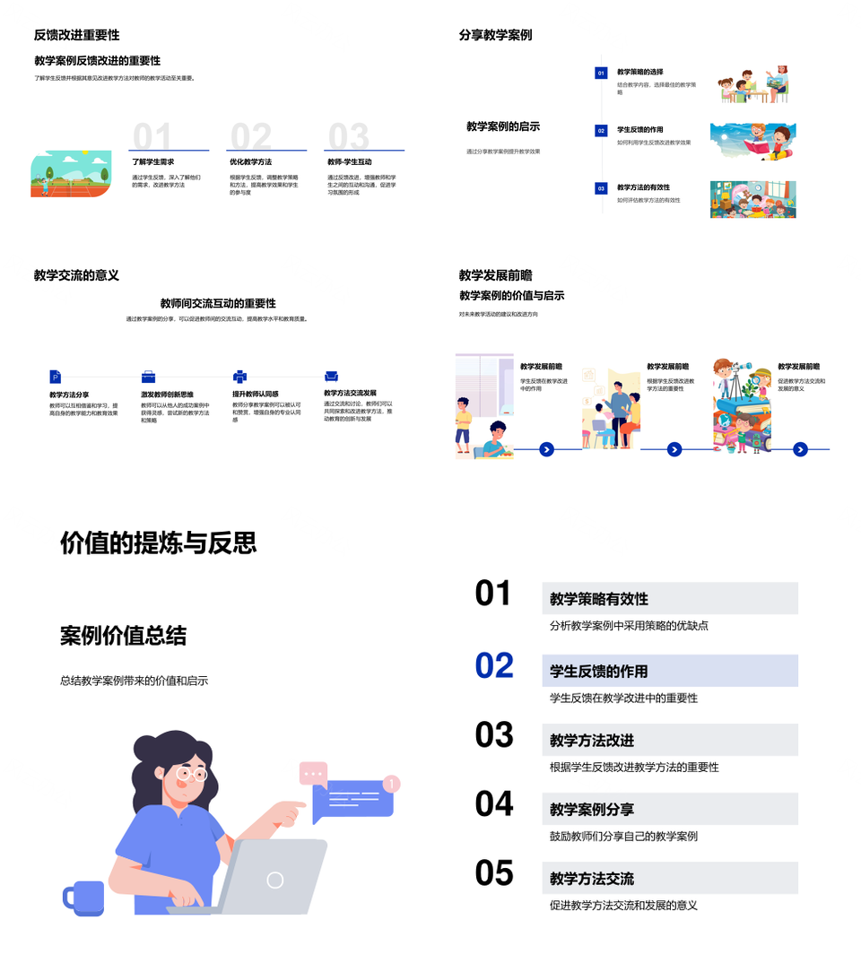 2025教案策略分享效果评估案例反馈PPT模板