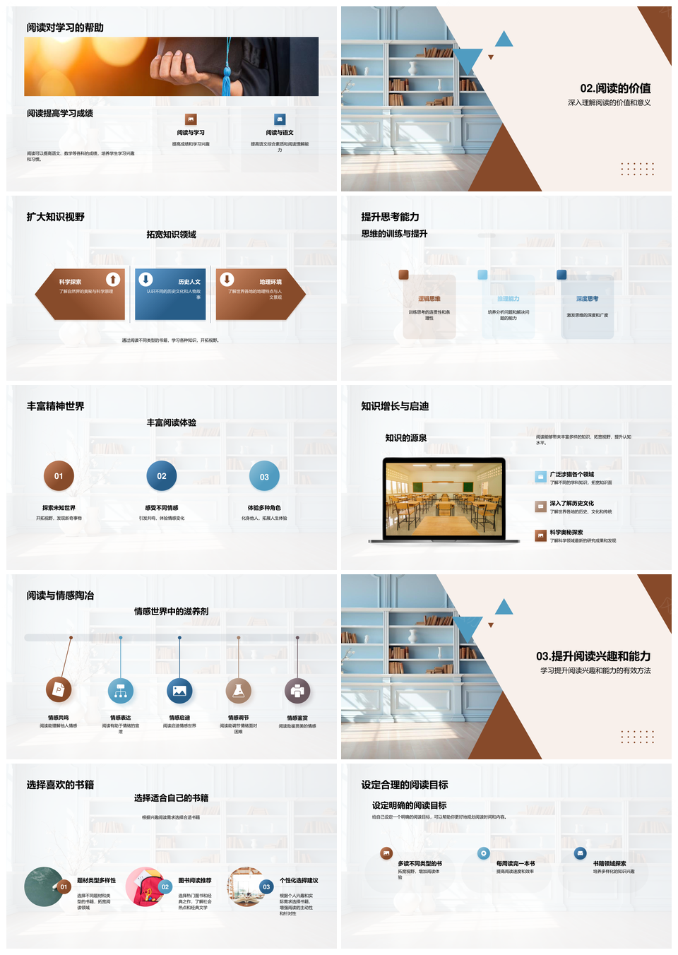 阅读力量滋养心灵启迪思考拓展视野PPT模板