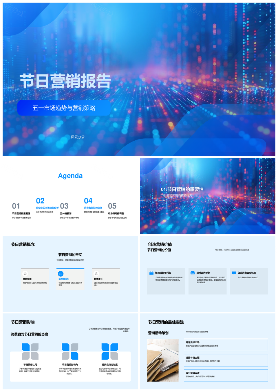 五一消费趋势营销策略分析报告PPT模板