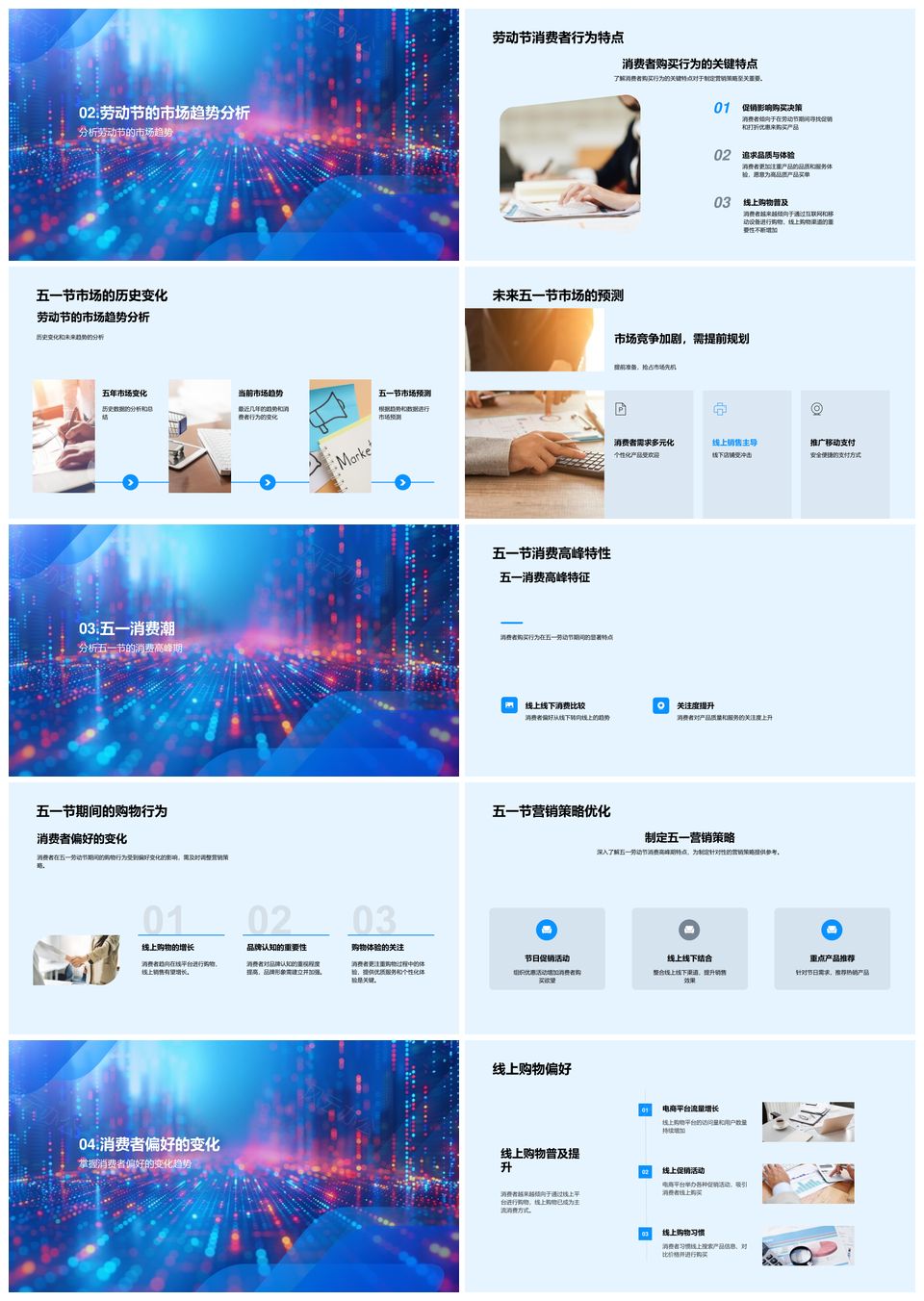 五一消费趋势营销策略分析报告PPT模板