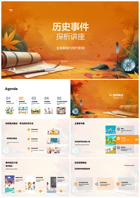 历史事件多维影响探析国家社会变迁PPT模板