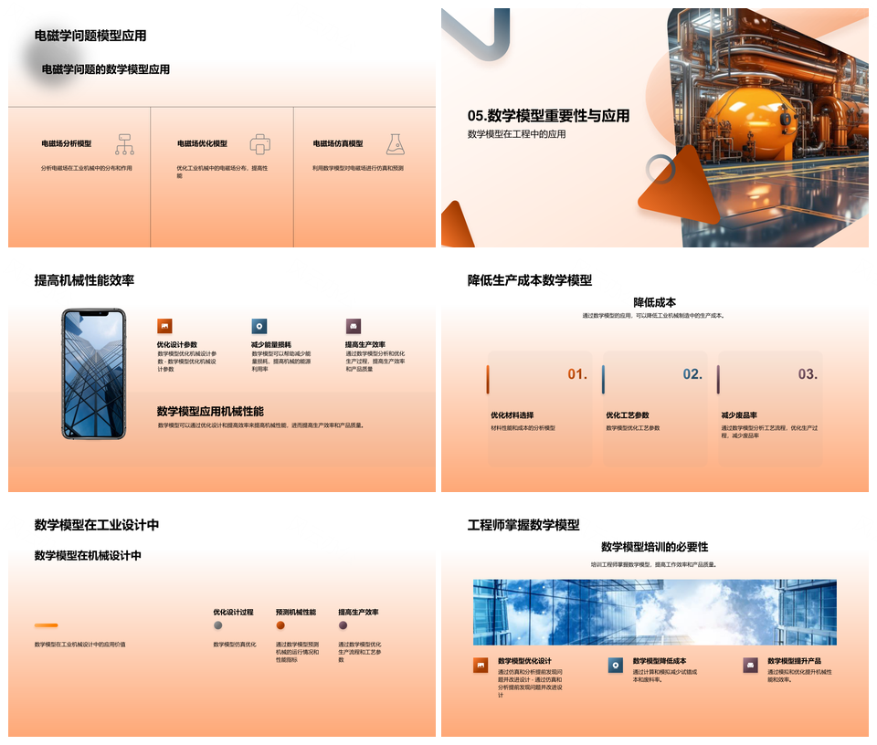 数学模型驱动工业机械制造技术应用PPT模板