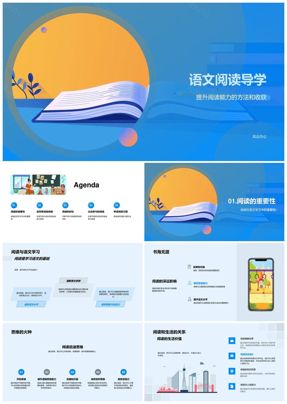 2025语文阅读能力提升理解想象创造习惯PPT模板