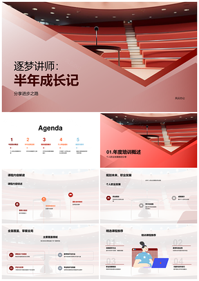 逐梦讲师半年成长培训师技能提升学员反馈PPT模板