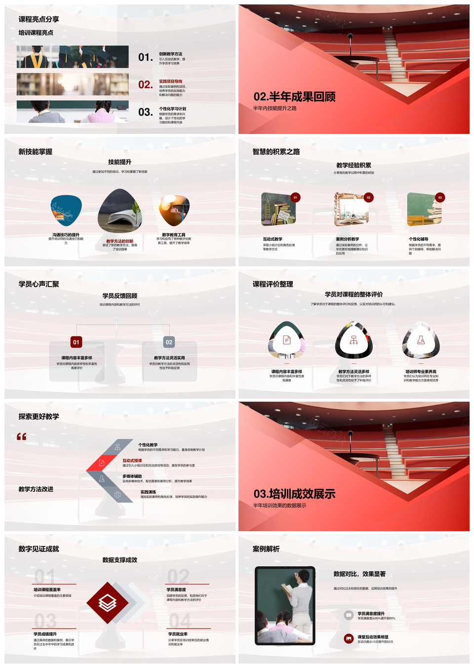 逐梦讲师半年成长培训师技能提升学员反馈PPT模板