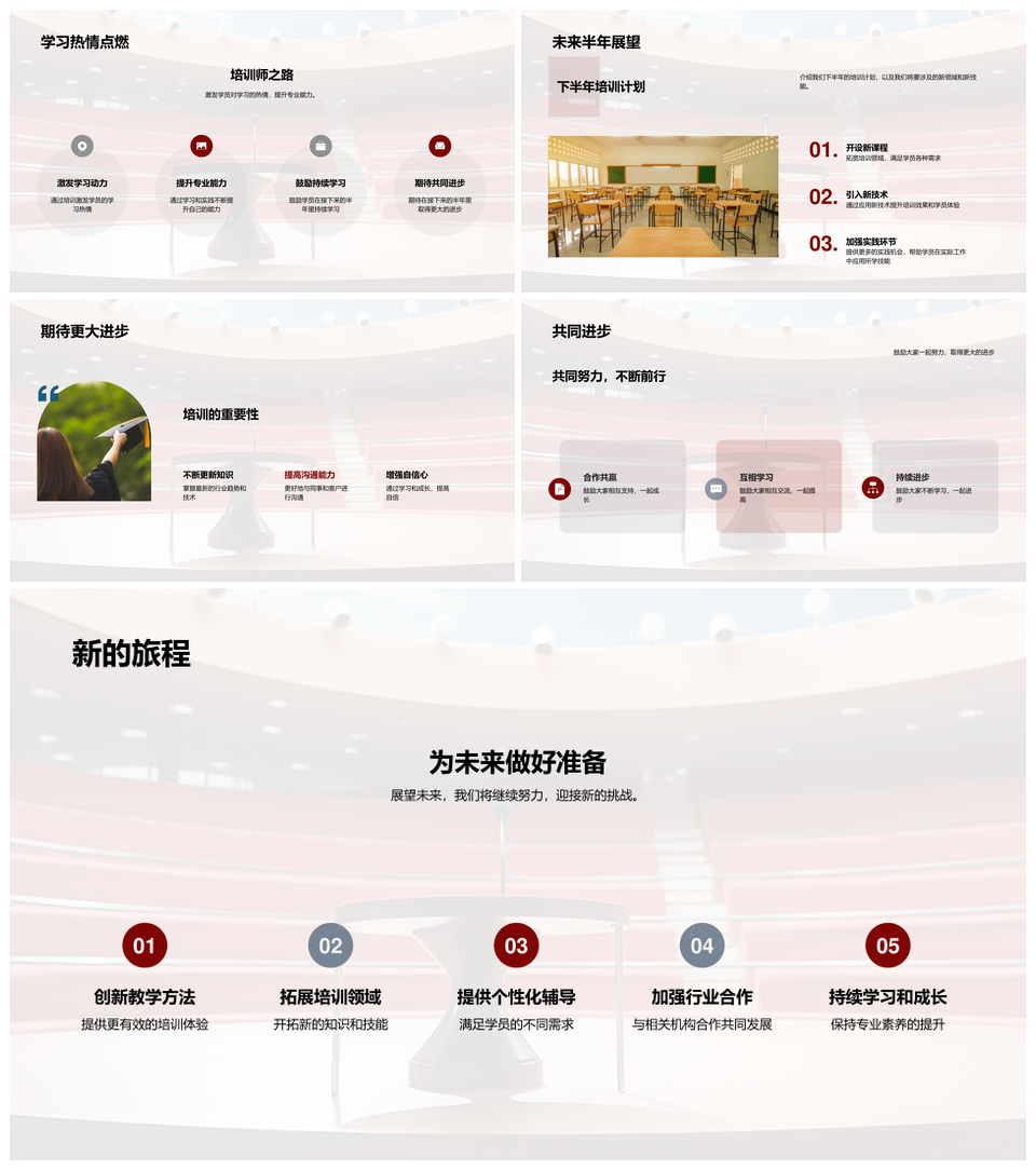 逐梦讲师半年成长培训师技能提升学员反馈PPT模板