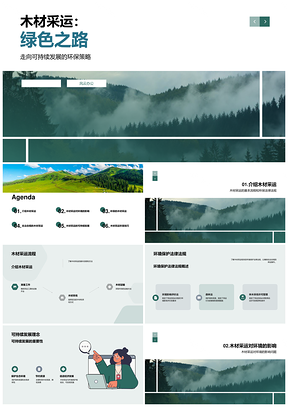 木材采运可持续发展与环保护林生物多样性PPT模板