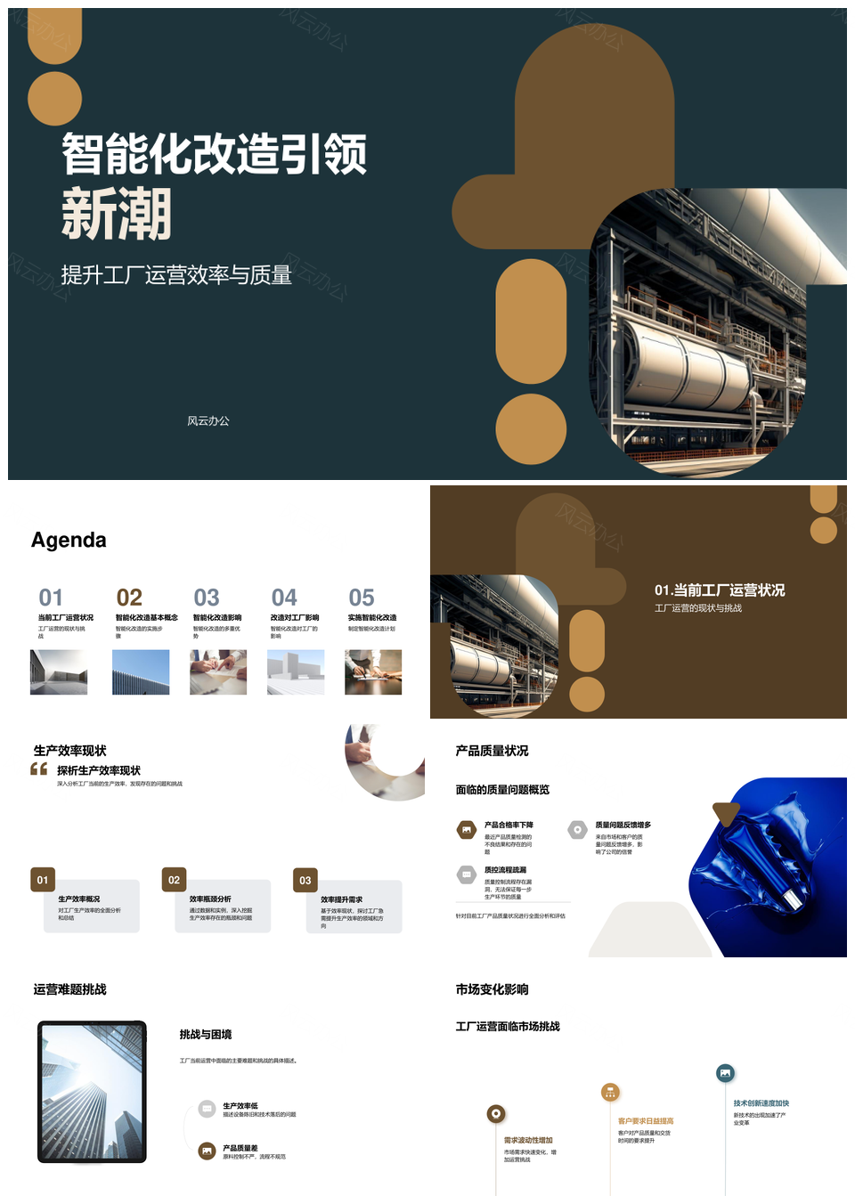 工厂智能自动化改造提升效率质量降成本PPT模板