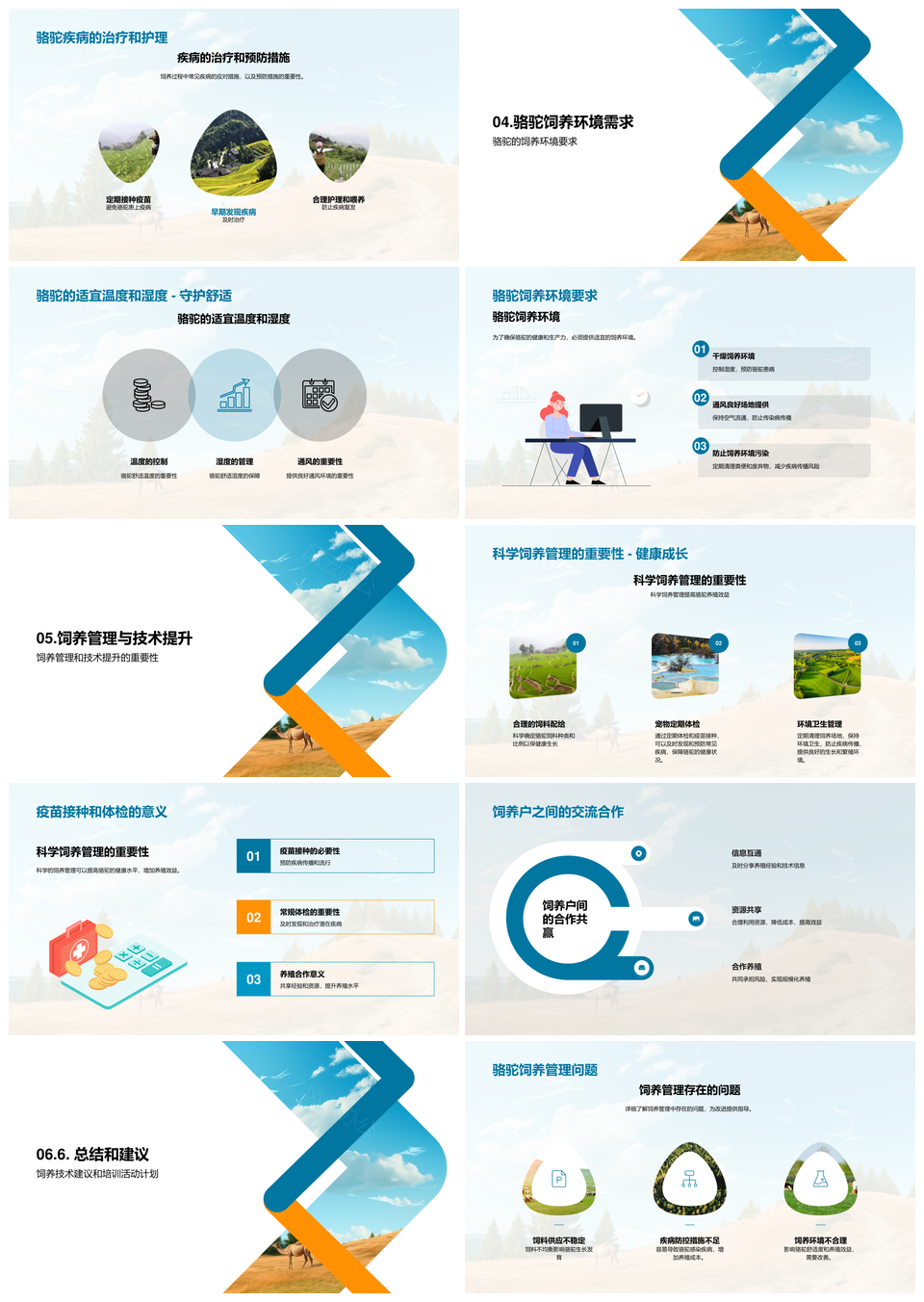骆驼养殖技术兽医专家分享指导农牧户PPT模板