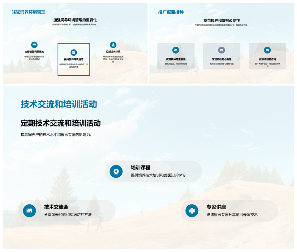 骆驼养殖技术兽医专家分享指导农牧户PPT模板