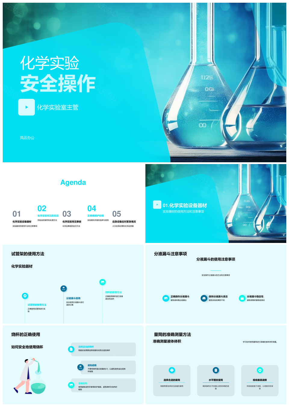 2025化学实验室危险品安全操作与防护设备PPT模板