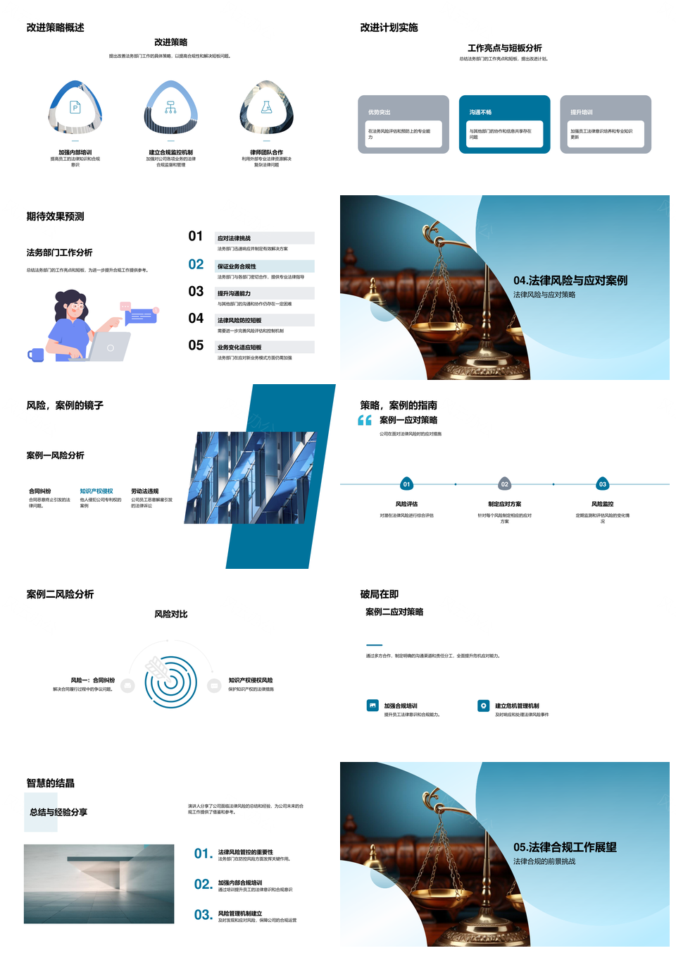 法务合规应对法律风险挑战导航PPT模板