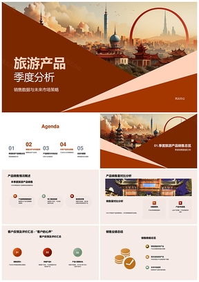 旅游产品季度销售趋势与策略优化分析PPT模板