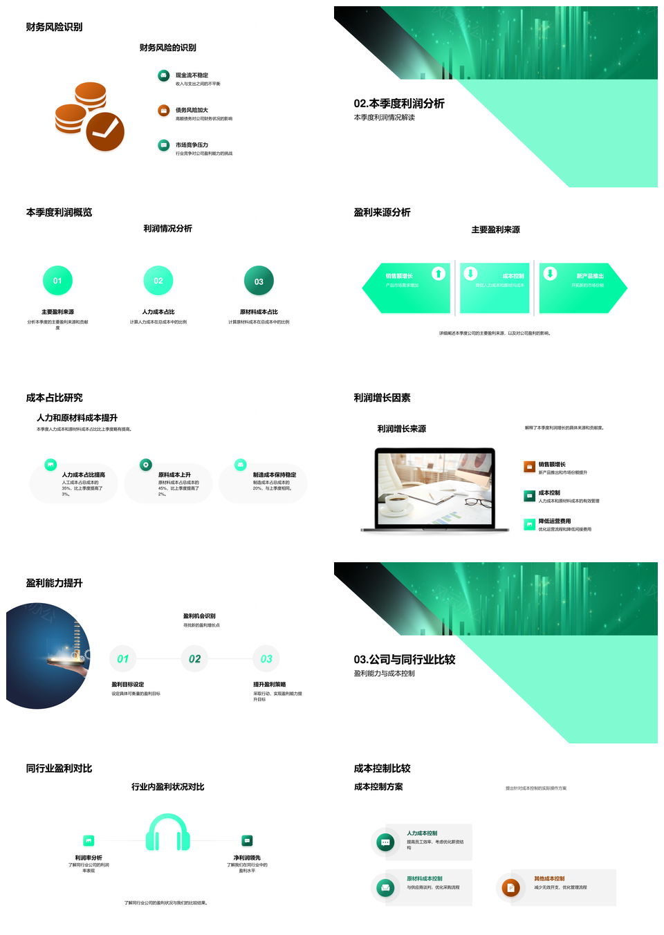 财务总监解析季度财绩战略规划PPT模板