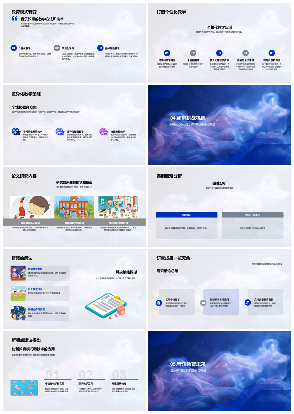 2025音乐教育发展历程与创新教学实践答辩PPT模板