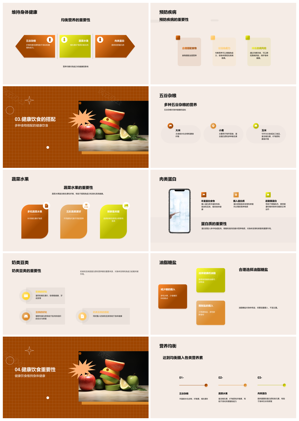 营养师指导二年级学生健康饮食合理搭配PPT模板