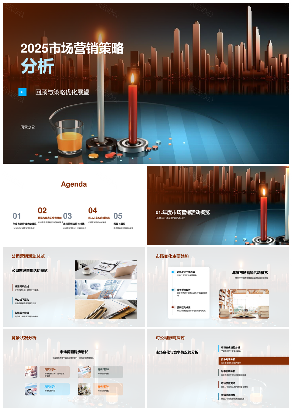 2025市场营销策略竞争成效定位挑战未来预测条形图分析PPT模板