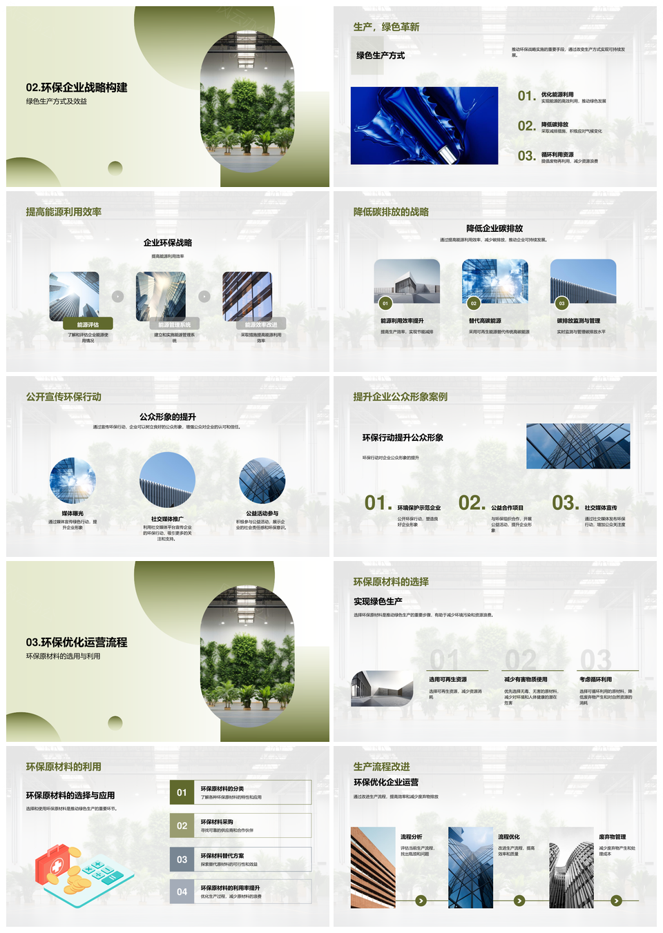 绿色发展企业践行环保理念可持续未来PPT模板