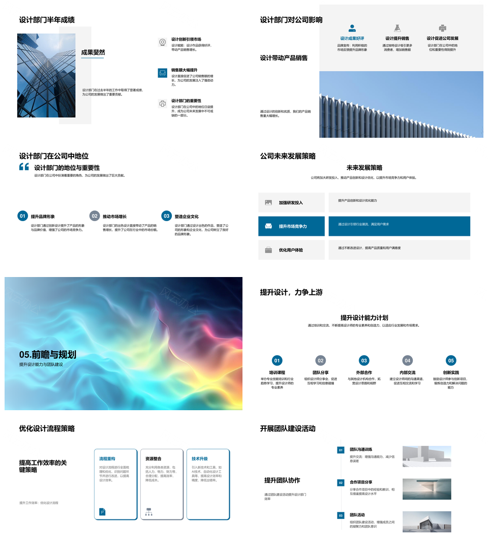 设计部门流程优化成果团队能力提升助公司发展PPT模板