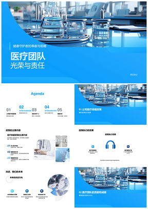 医疗团队健康守护政策执行表彰改进方向PPT模板