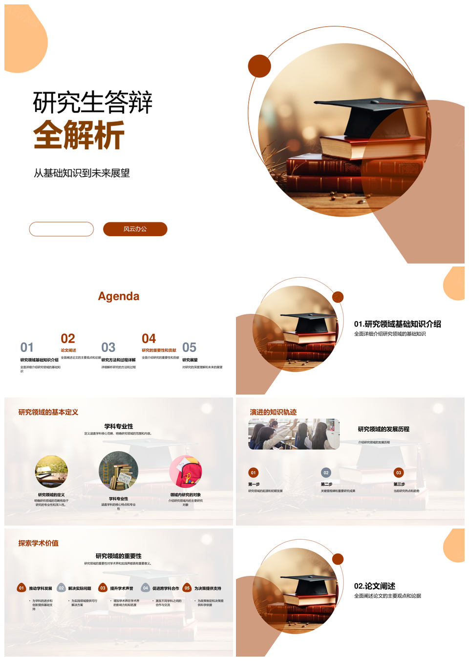 研究生答辩研究设计方法难点贡献解析PPT模板