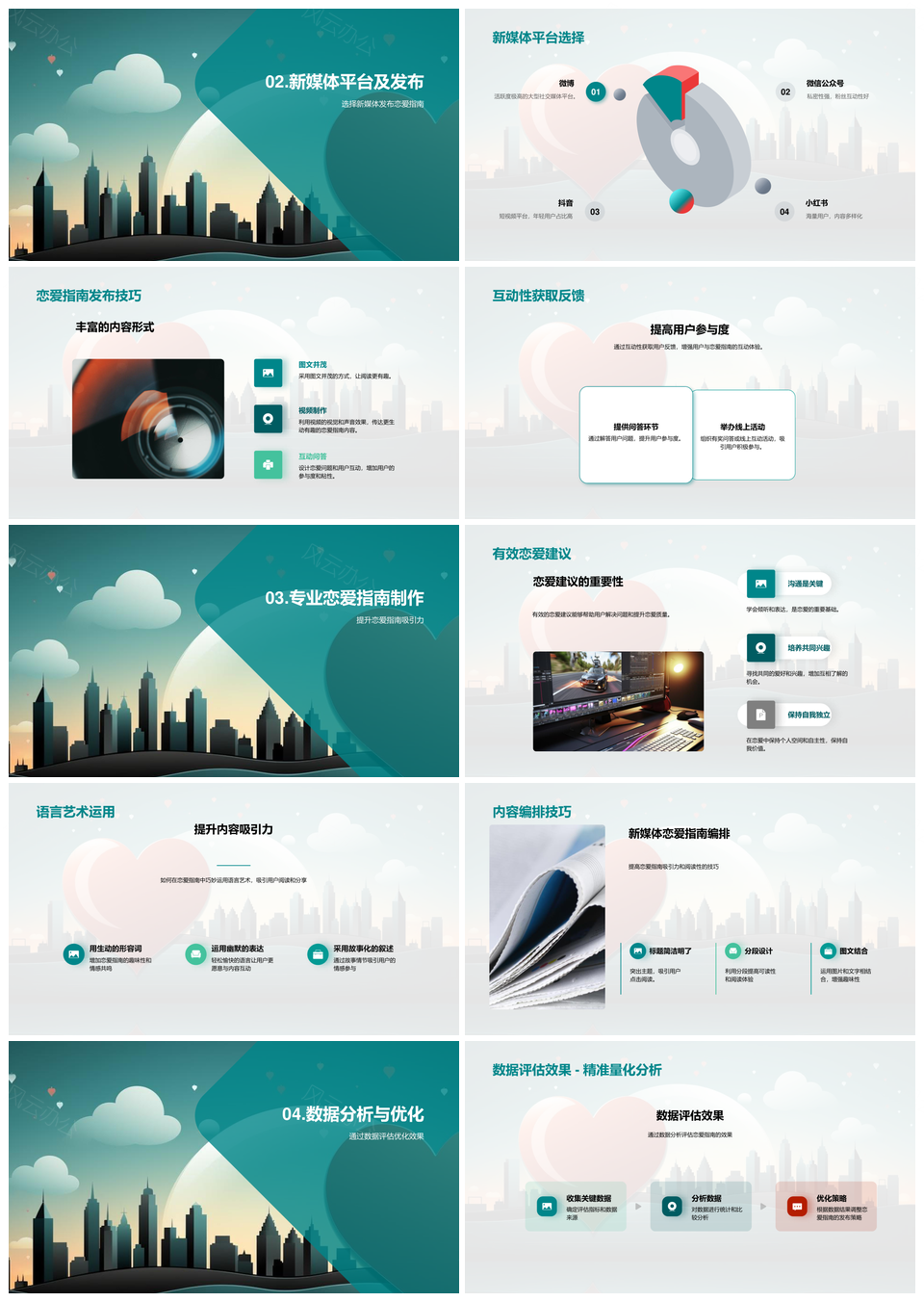 新媒体七夕恋爱营销策划数据驱动优化PPT模板