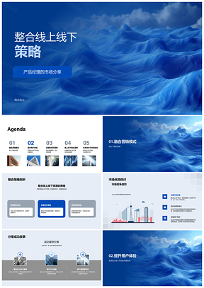 线上线下融合策略产品经理用户体验洞察PPT模板