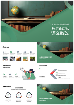 新课标语文教改中学生主体课堂实践能力培养PPT模板