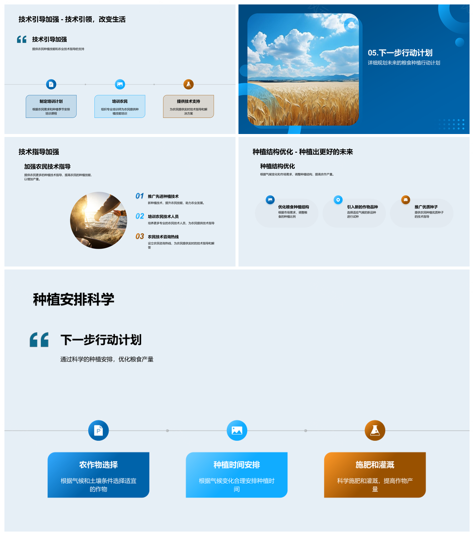 科学种植调结构技术稳产保粮PPT模板