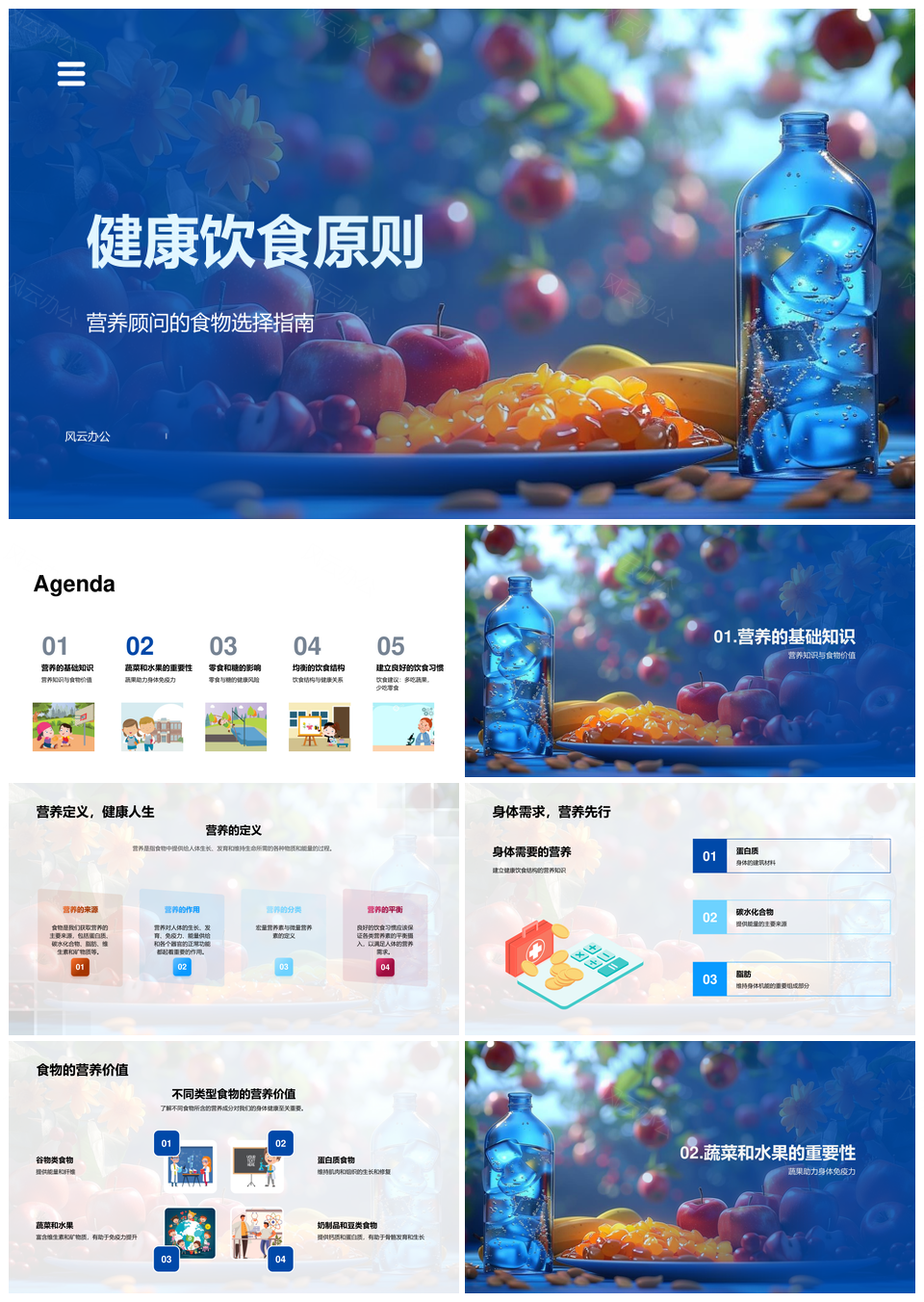 2025健康饮食营养顾问食物选择蔬果免疫力控糖指南PPT模板