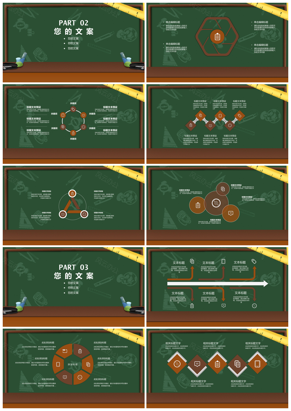 2025黑板教学课件教材老师学生课程教育PPT模板