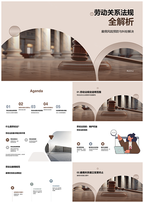 劳动法雇佣关系管理要点与风险解析PPT模板