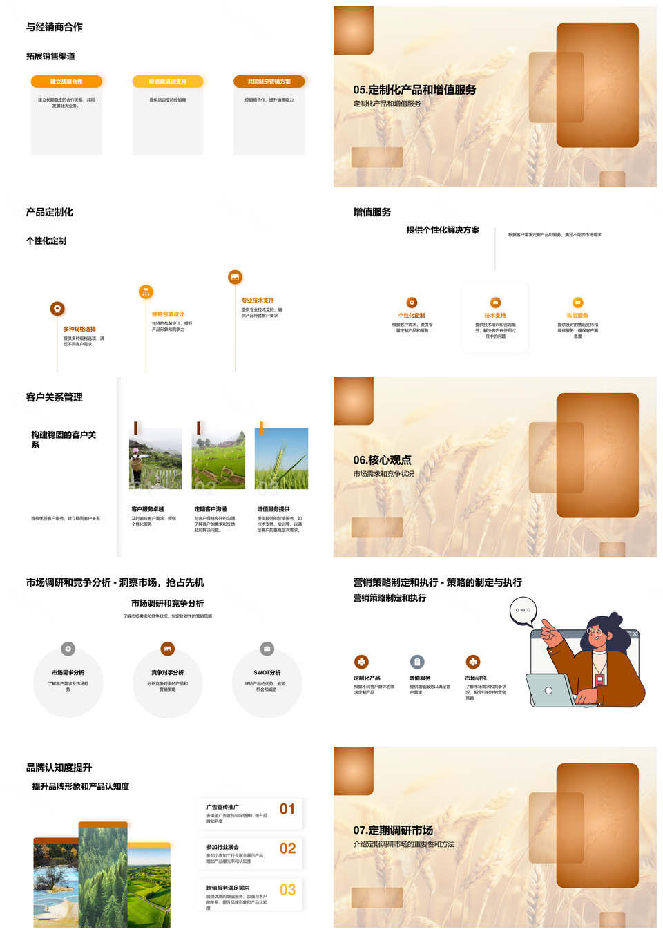小麦制品营销策略制胜市场分析PPT模板