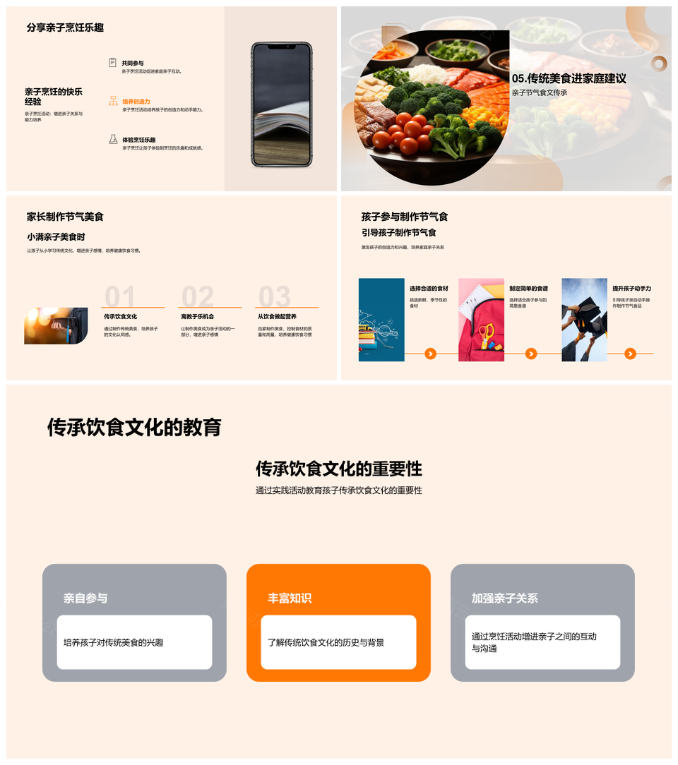 小满节气传统美食营养与亲子烹饪文化PPT模板