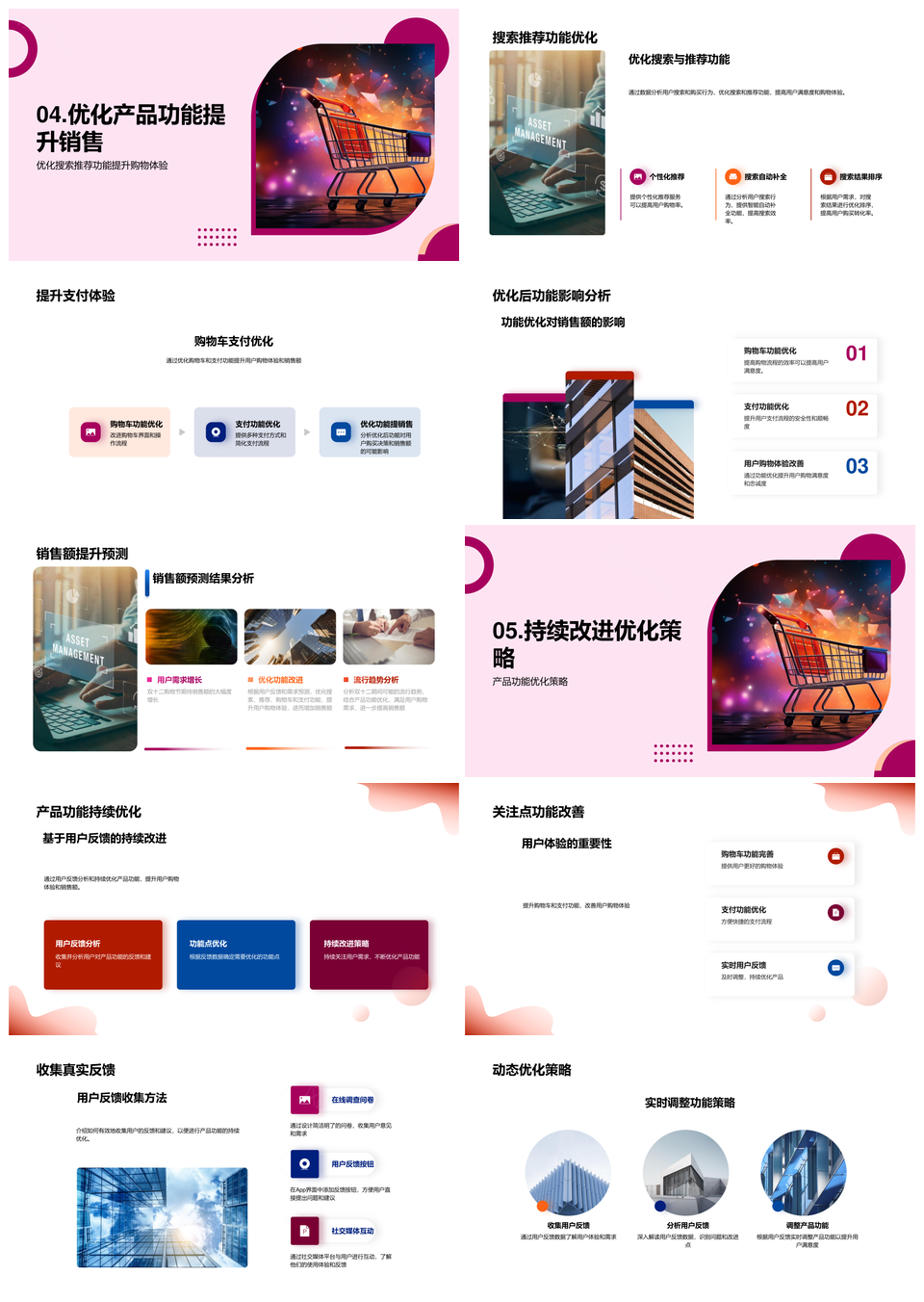 双十二App优化用户需求预测功能图标提升购物体验销售额PPT模板