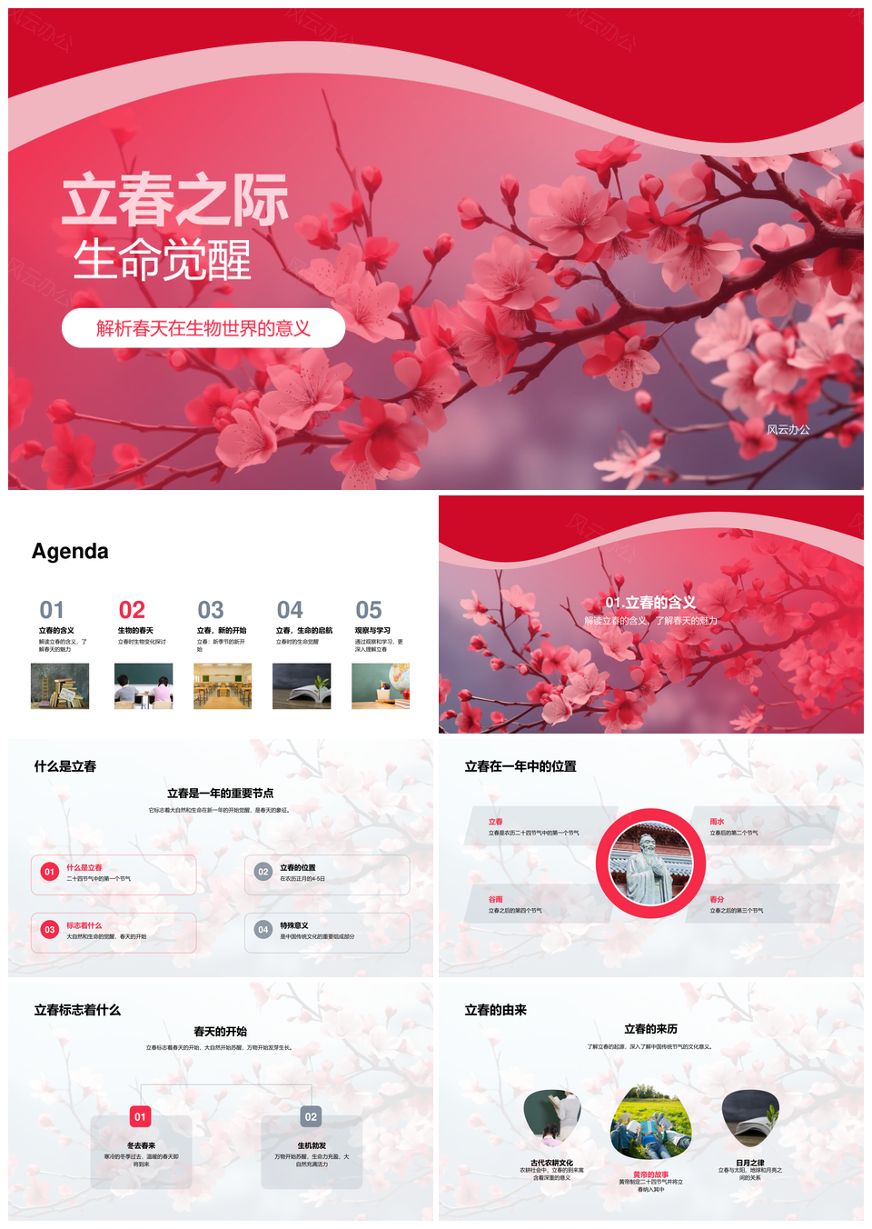 立春生命觉醒万物绽春华PPT模板