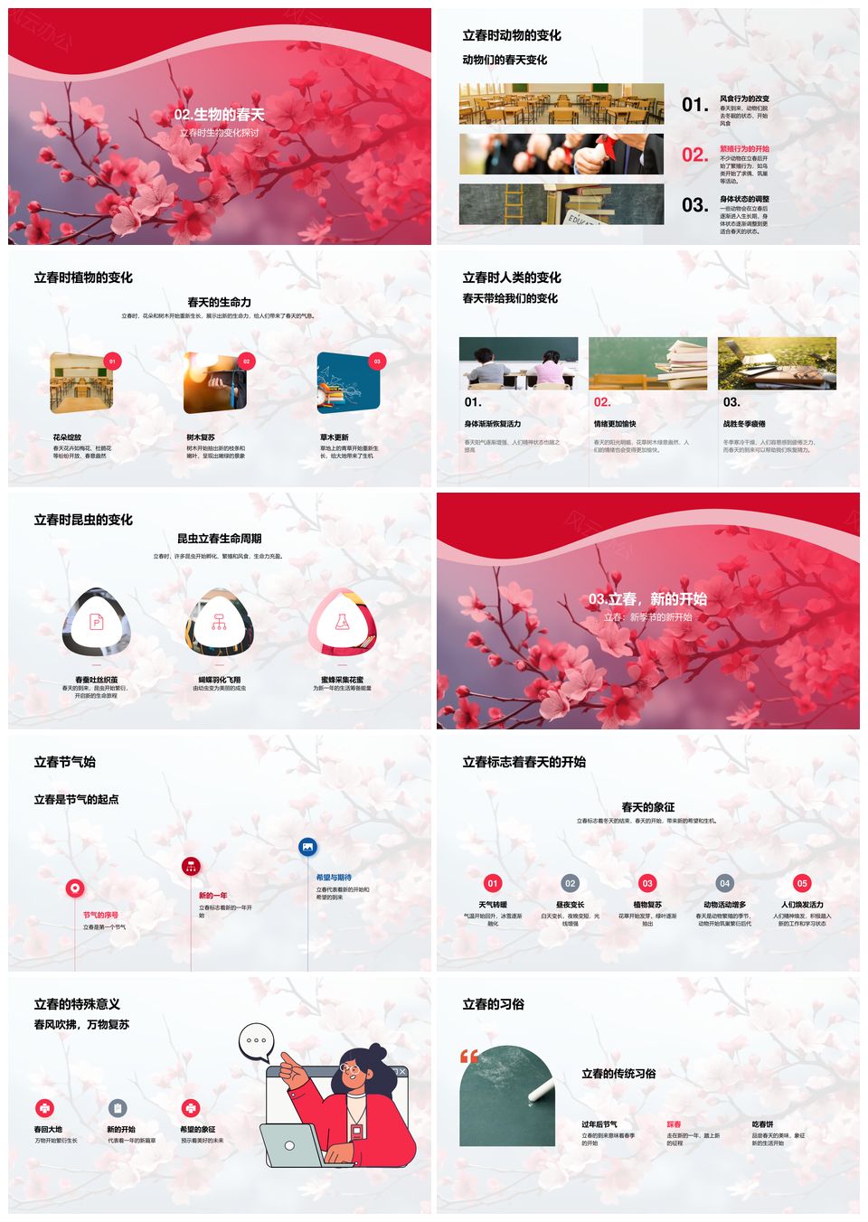 立春生命觉醒万物绽春华PPT模板