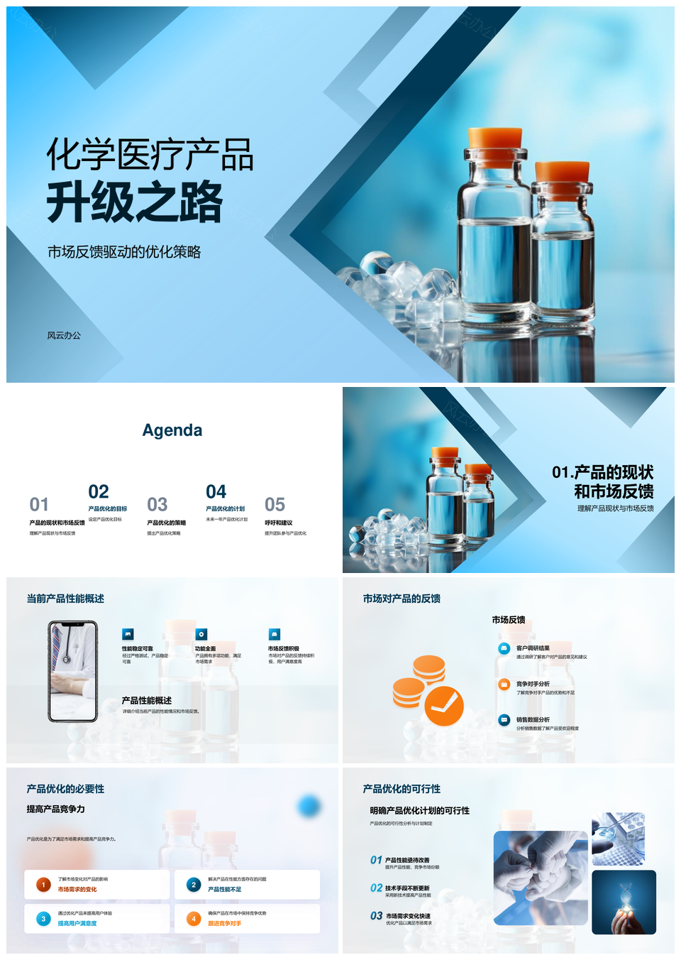 化学医疗产品优化升级提升性能降成本PPT模板