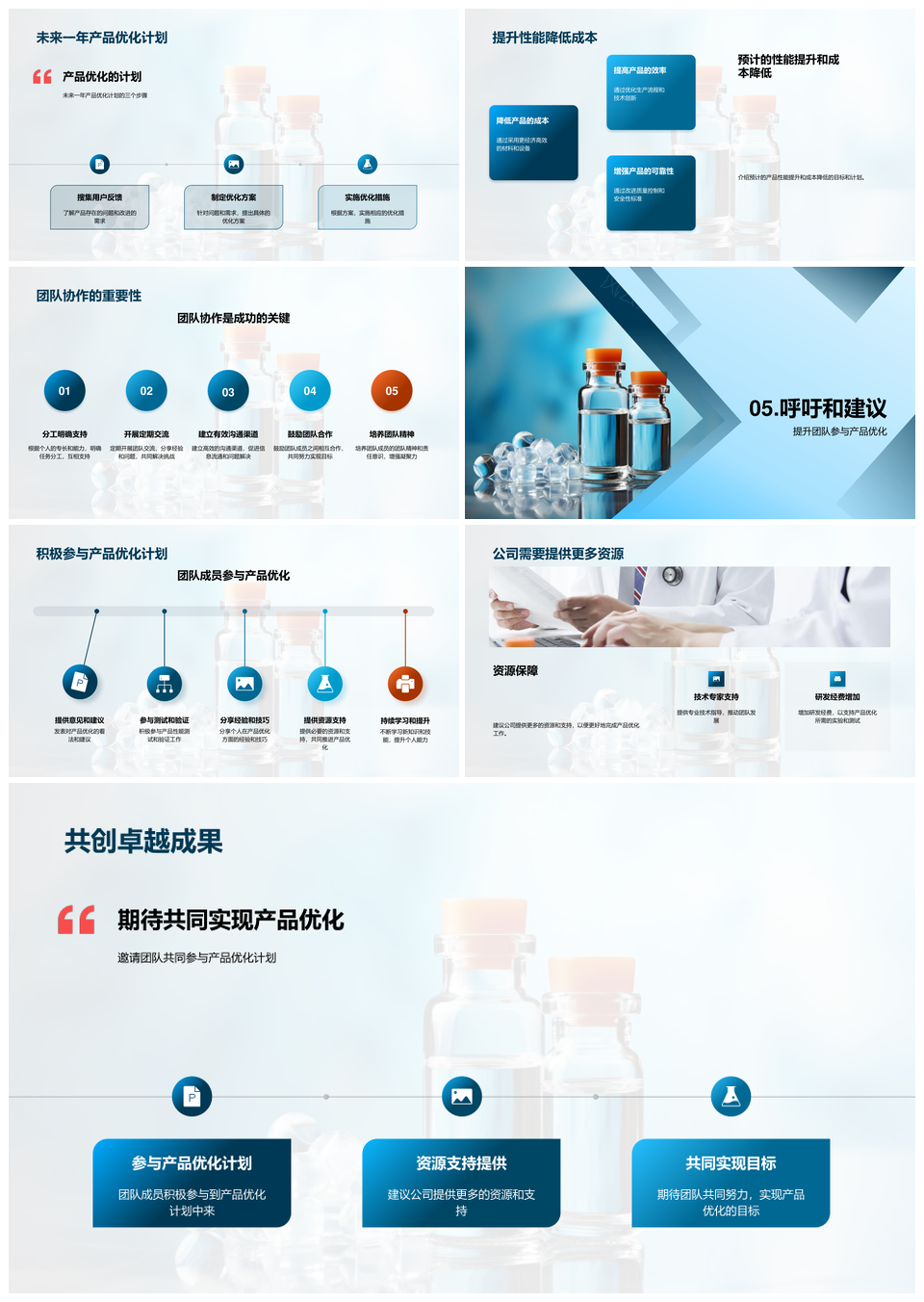 化学医疗产品优化升级提升性能降成本PPT模板