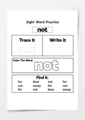 视觉词汇练习not