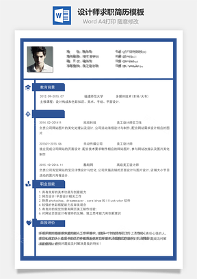 設計師求職簡歷模板54