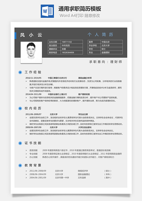 简历Word模板