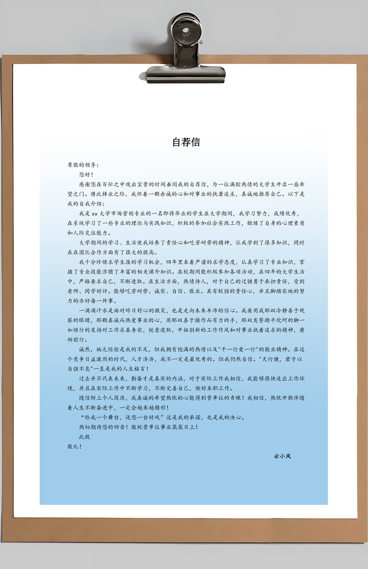 销售总监求职竞聘简历Word模板