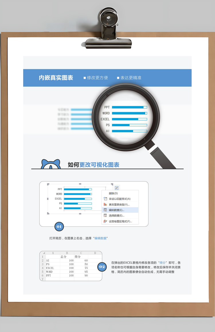 人事简历简约创意简历Word模板